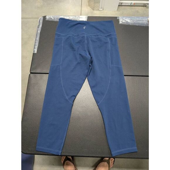 Zyia Active Women Blue Leggings Stretch Activewear Stash Pockets Women's Size 8- - Picture 3 of 5